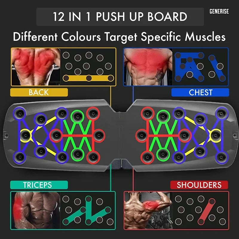 Push Up Board 21-in-1 Portable Folding Fitness Station